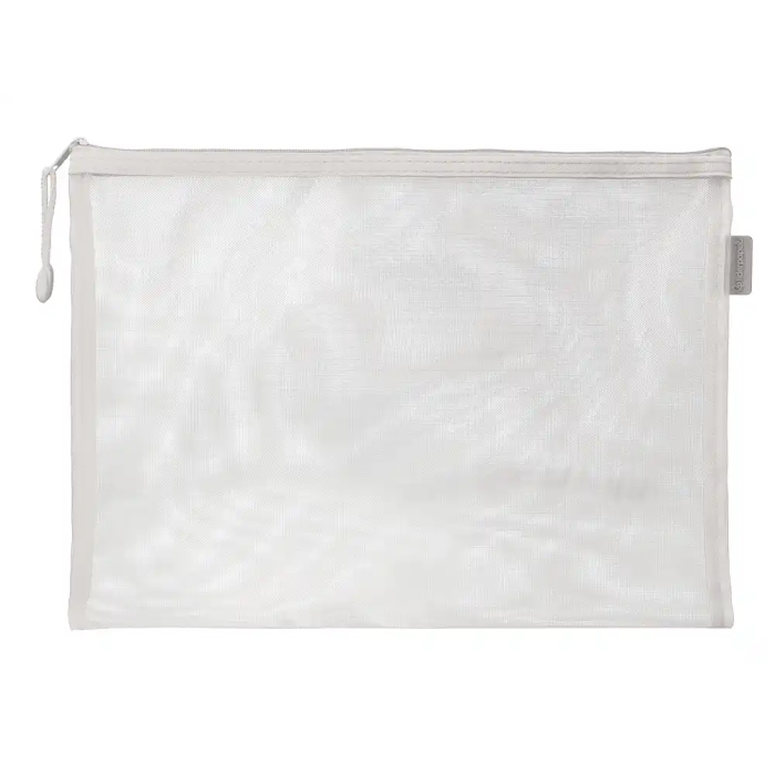 Liderpapel Bolsa Zipper Bag de Poliéster Transpirable Multiusos DIN A4 Blanco 1 Liderpapel Bolsa Zipper Bag de Poliéster Transpirable Multiusos DIN A4 Blanco 1