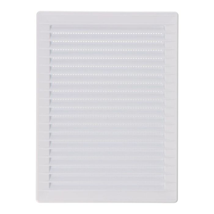 Rejilla ventilacíón rectangular empotrable mosquitera abs 137x207mm blanco