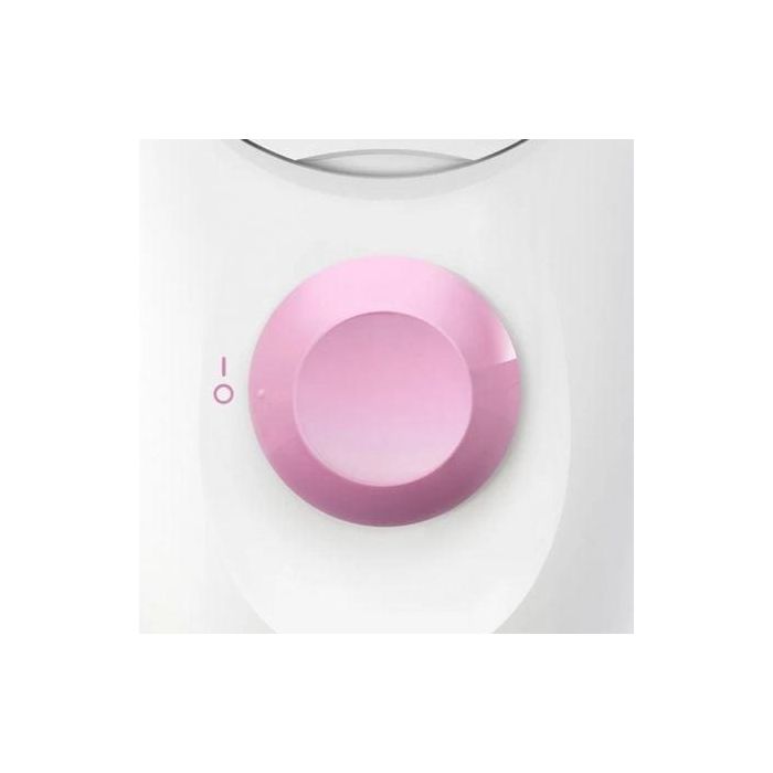 Braun 1-010 Depiladora Eléctrica Silk-épil 1, 20 Pinzas MicroGrip, 2 Velocidades, para Pelo Corto, Rosa y Blanco 2