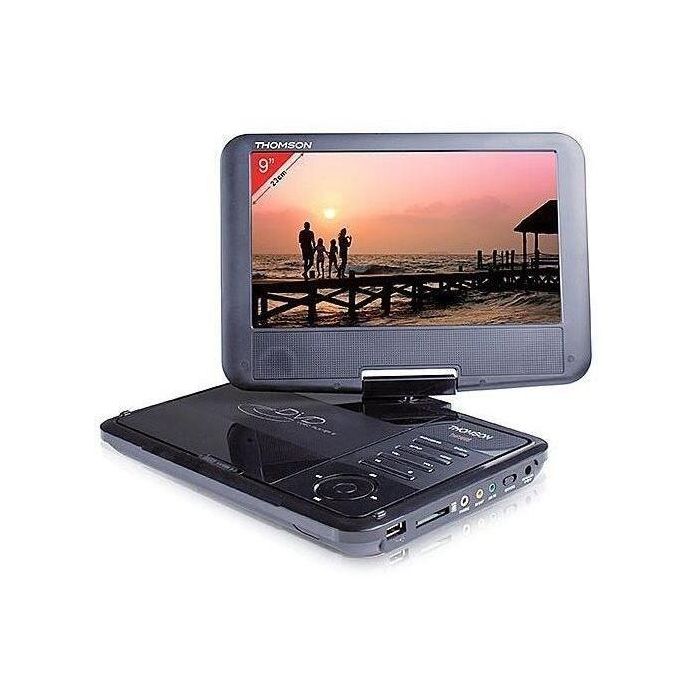 Thomson THP359 Reproductor Multimedia de DVD portátil con Pantalla giratoria de 9 pulgadas, Puerto USB y Lector de tarjetas SD
