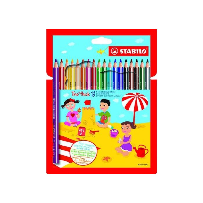 Stabilo Lápices De Colores Trio Thick C-Surtidos Estuche 18 Ud