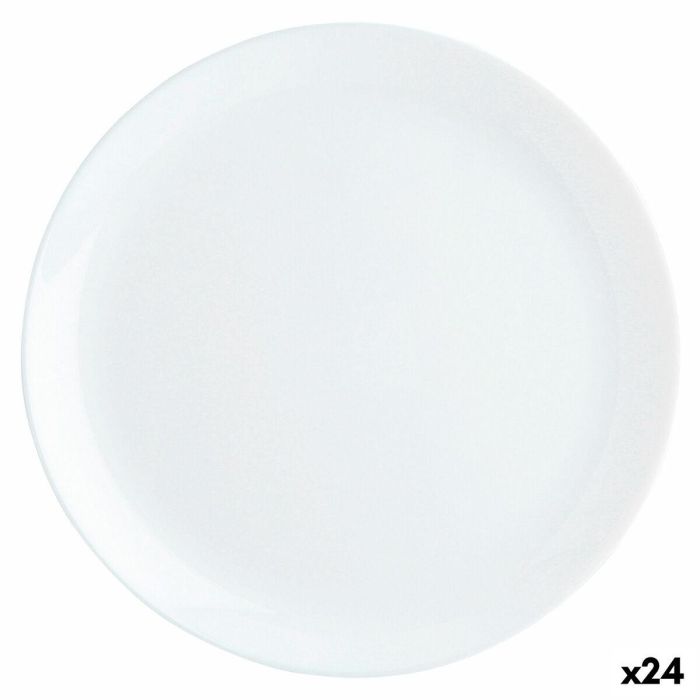 Plato Llano Luminarc Diwali Blanco Vidrio (Ø 27 cm) (24 Unidades)