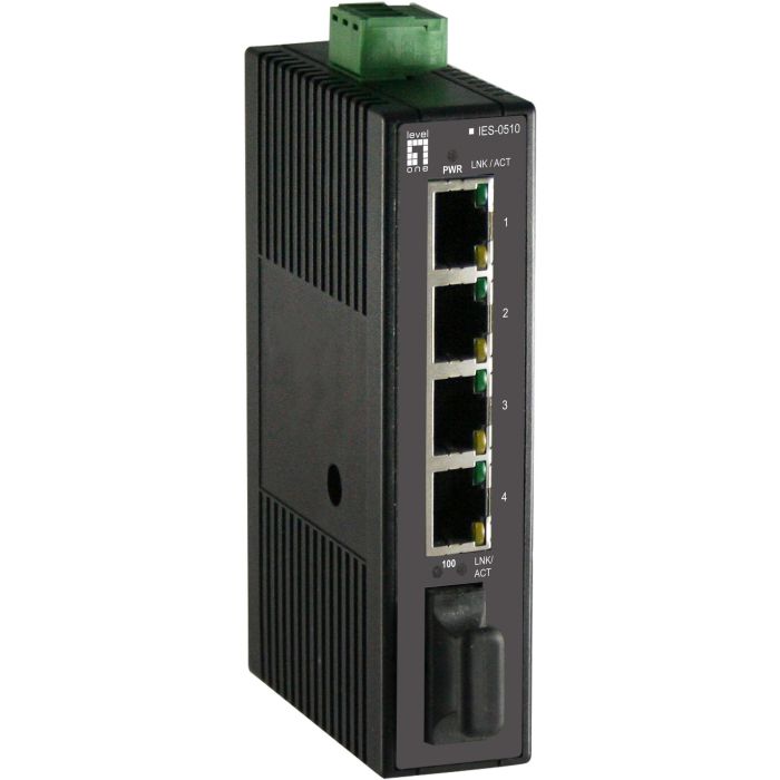 Level One IES-0510 Switch Industrial 4x Fast Ethernet (FE) + 1x SC