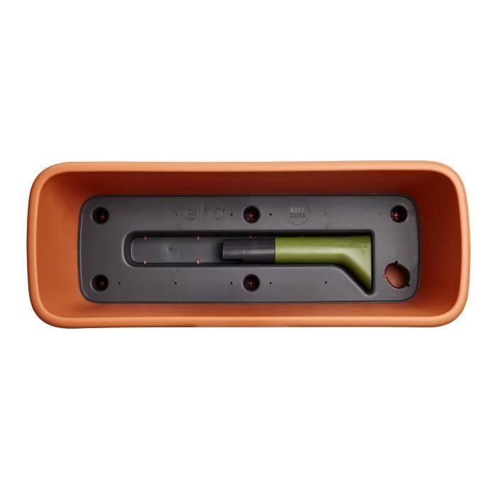 Elho ELH8711904527488 Noa Balconiere para Balcón Exterior Marrón 65x20x18 cm 100% Reciclado 3