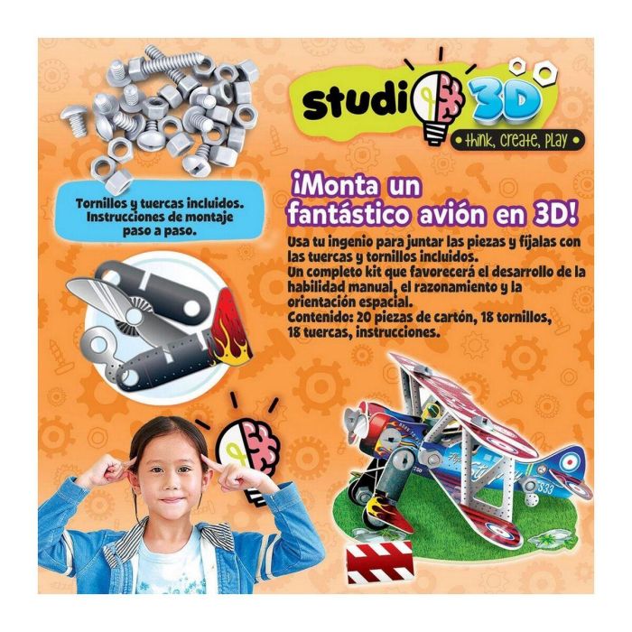 Avión de Maqueta Educa Studio 3D 56 Piezas (37 x 30 x 15 cm) 6 Avión de Maqueta Educa Studio 3D 56 Piezas (37 x 30 x 15 cm) 6