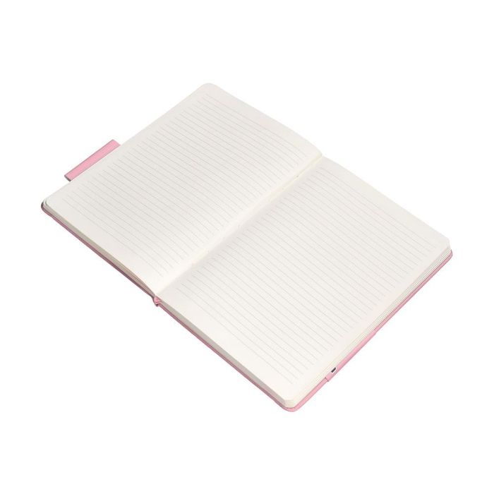 Cuaderno Con Gomilla Antartik Notes Tapa Dura A4 Hojas Rayas Rosa Pastel 100 Hojas 80 gr Fsc 8