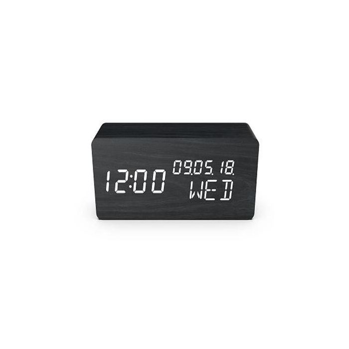 Evoom Despertador Multifunción 4 en 1 Reloj Termómetro Calendario Madera Negro Activación Sonido Táctil Pantalla Invisible Brillo Ajustable 3 Evoom Despertador Multifunción 4 en 1 Reloj Termómetro Calendario Madera Negro Activación Sonido Táctil Pantalla Invisible Brillo Ajustable 3