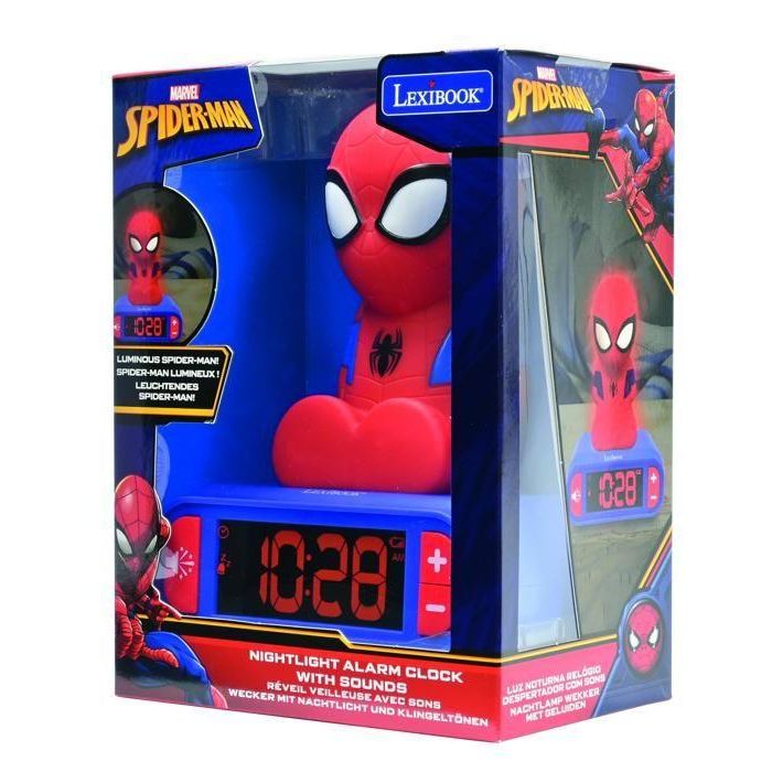 Lexibook Rl800Sp Reloj Despertador Digital Spiderman con Luz Nocturna, Alarma y Sonidos de Marvel para Niños +3 Años 2 Lexibook Rl800Sp Reloj Despertador Digital Spiderman con Luz Nocturna, Alarma y Sonidos de Marvel para Niños +3 Años 2