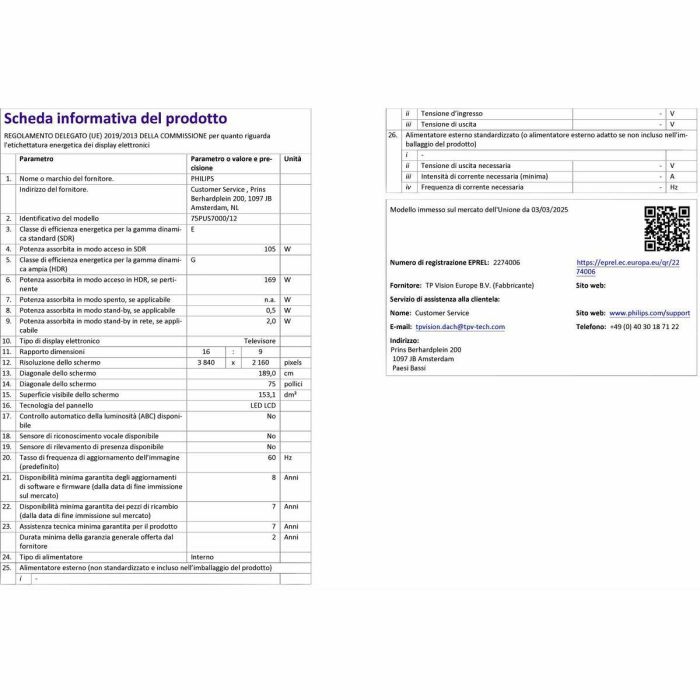 Smart TV Philips 75PUS7000 75" 4K Ultra HD LED HDR 1