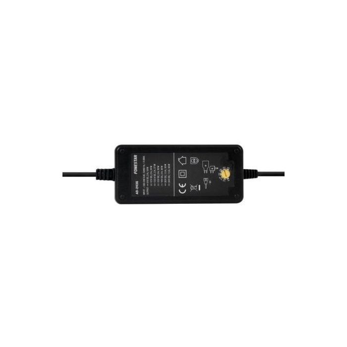 Fonestar Adaptador CA/CC Voltaje Seleccionable 9-24V con 7 Conectores Intercambiables, Compatibilidad Amplia 2