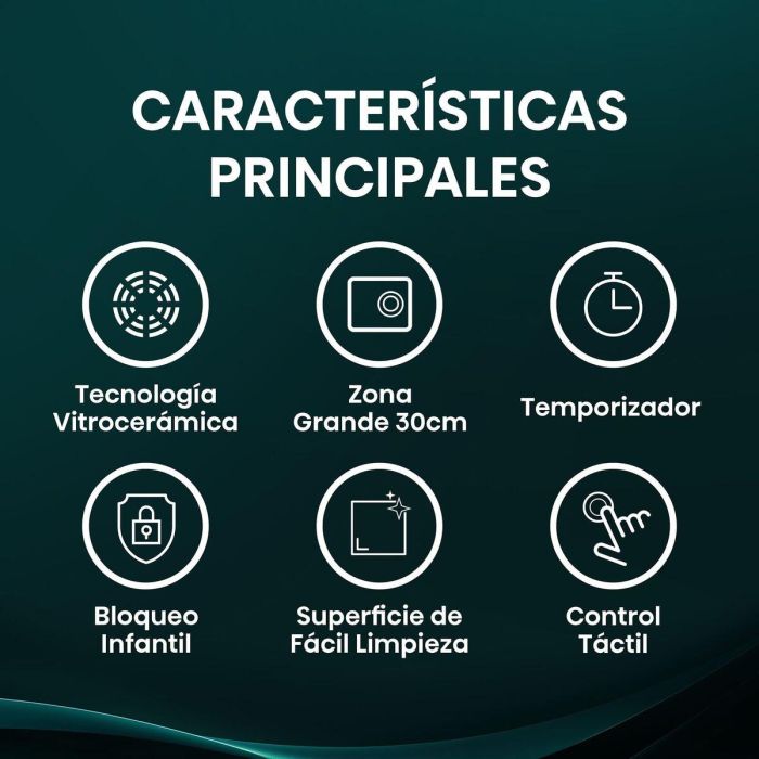 Placa de Inducción Hisense E6332BSCE 5700 W 59 cm 3 Placa de Inducción Hisense E6332BSCE 5700 W 59 cm 3