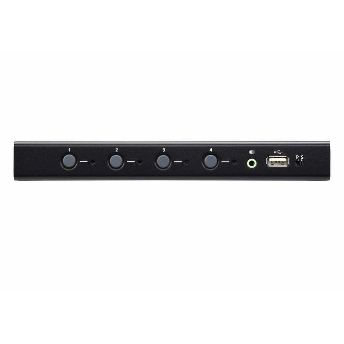 Aten Switch KM USB 4 Puertos CS724KM - Controla hasta 4 Computadoras con 1 Teclado y Ratón, Daisy Chain hasta 8 2