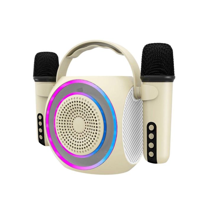 Altavoz con Micrófono Karaoke Celly PARTYMIC2WH Blanco 1 Altavoz con Micrófono Karaoke Celly PARTYMIC2WH Blanco 1
