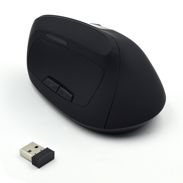 Ewent EW3158 Ratón Ergonómico Vertical Inalámbrico RF 1600 DPI Óptico Mano Derecha USB Recargable para Oficina