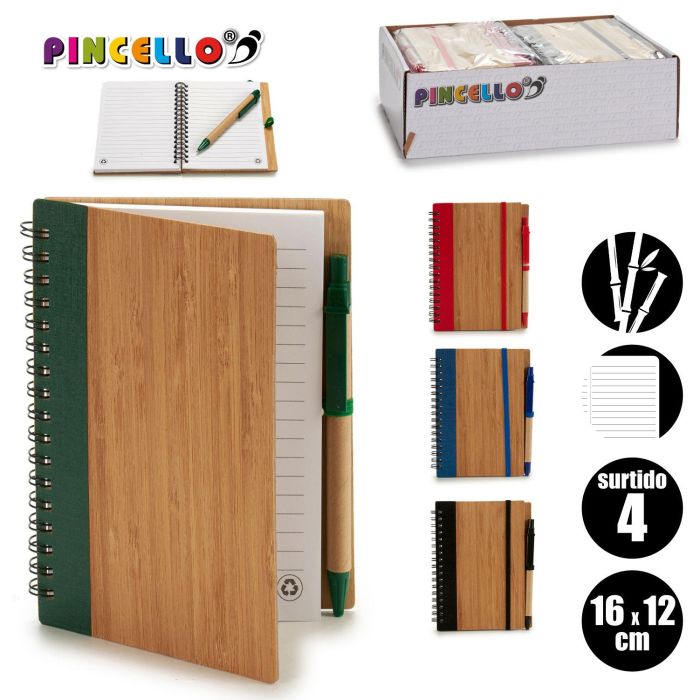 Libreta Bambu Goma Lisa Y Boli 16X12Cm S Pincello (24 Unidades) 3 Libreta Bambu Goma Lisa Y Boli 16X12Cm S Pincello (24 Unidades) 3