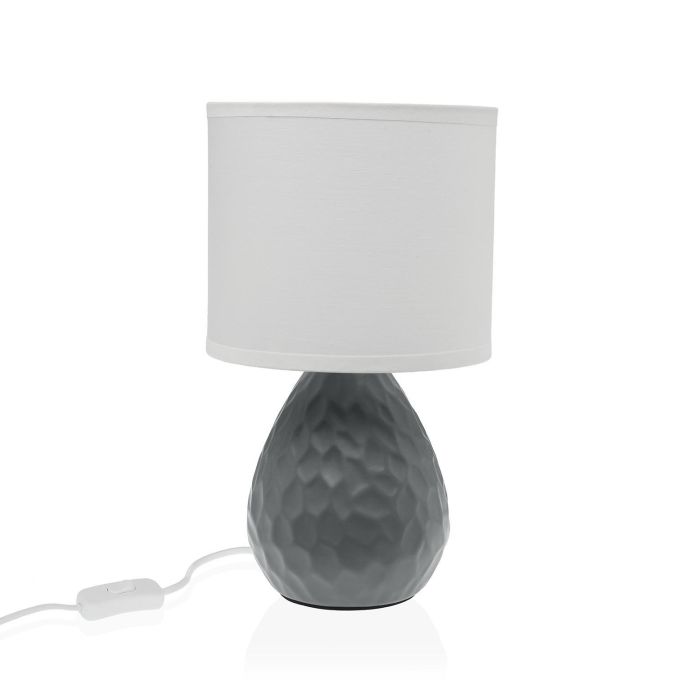 Lámpara de mesa Versa Gris Blanco Cerámica 40 W 15,5 x 27,5 cm Lámpara de mesa Versa Gris Blanco Cerámica 40 W 15,5 x 27,5 cm