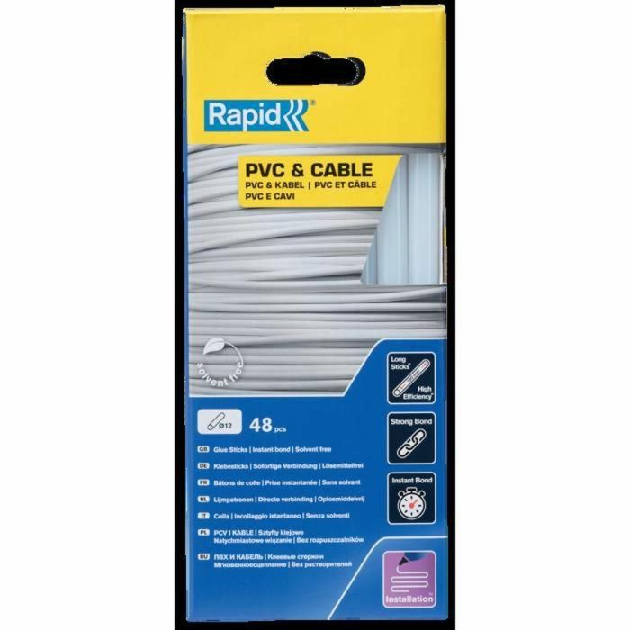 Barras de pegamento - Rápido - 12 mm - 48 barras - PVC - Resina - Interior 4 Barras de pegamento - Rápido - 12 mm - 48 barras - PVC - Resina - Interior 4