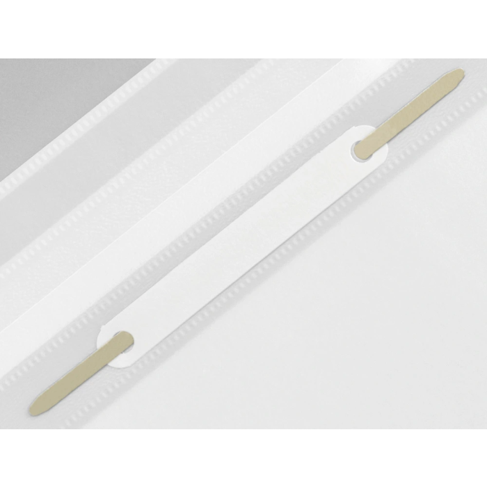 Q-connect Carpeta Dossier Fastener Plástico DIN A4 Blanco PVC Transparente 11