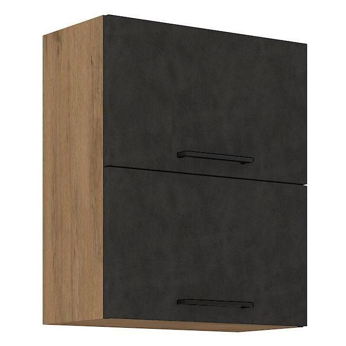 ROCK ROCK60GU Mueble Alto con 1 Puerta de Melamina, Diseño Roble Lancelot y Gris Matera - L60 x H72 cm ROCK ROCK60GU Mueble Alto con 1 Puerta de Melamina, Diseño Roble Lancelot y Gris Matera - L60 x H72 cm