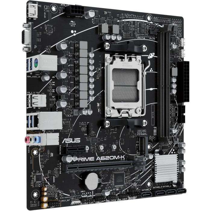 Asus 90MB1F40-M0EAY0 Placa Base Prime A620M-K Micro ATX Socket AM5 AMD A620 DDR5 PCIe 4.0 M.2 HDMI VGA USB 3.2 Gen 1 2