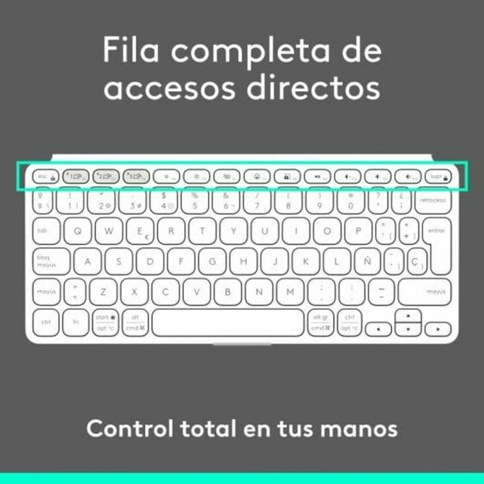 Teclado Logitech 920-012974 Blanco Gris QWERTY 2 Teclado Logitech 920-012974 Blanco Gris QWERTY 2