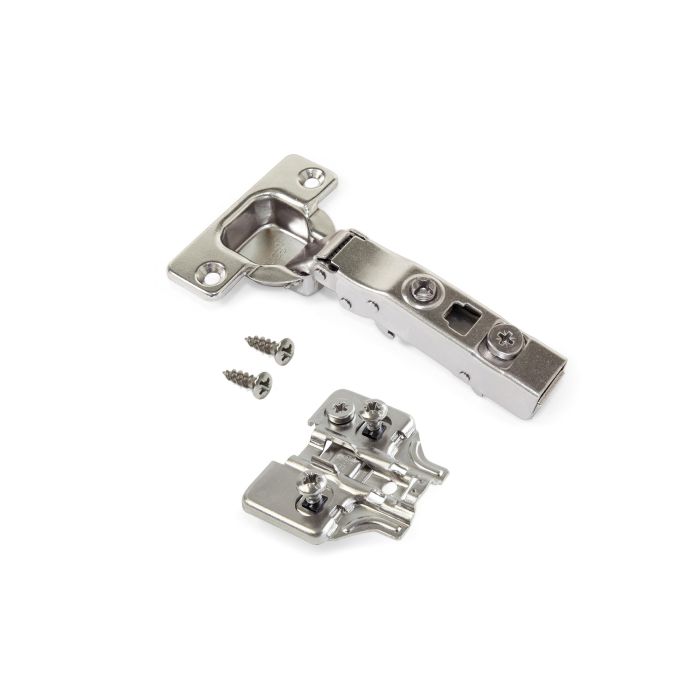 Emuca Lote de 20 bisagras rectas X91N con suplementos de montaje mixto, Diámetro 5x9.5mm, Altura 0, Acero, Niquelado 1 Emuca Lote de 20 bisagras rectas X91N con suplementos de montaje mixto, Diámetro 5x9.5mm, Altura 0, Acero, Niquelado 1