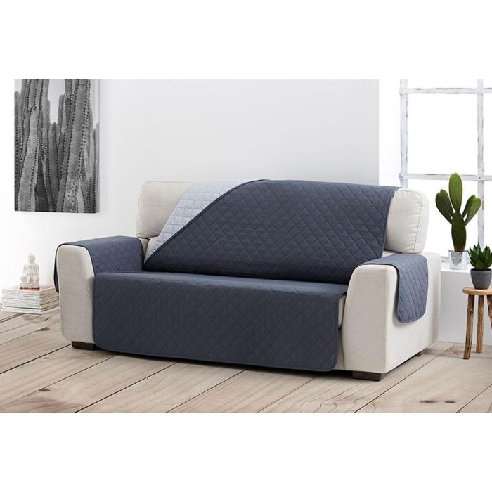 Cubre sofa reversible gris/gris claro 3 plazas belmarti 5