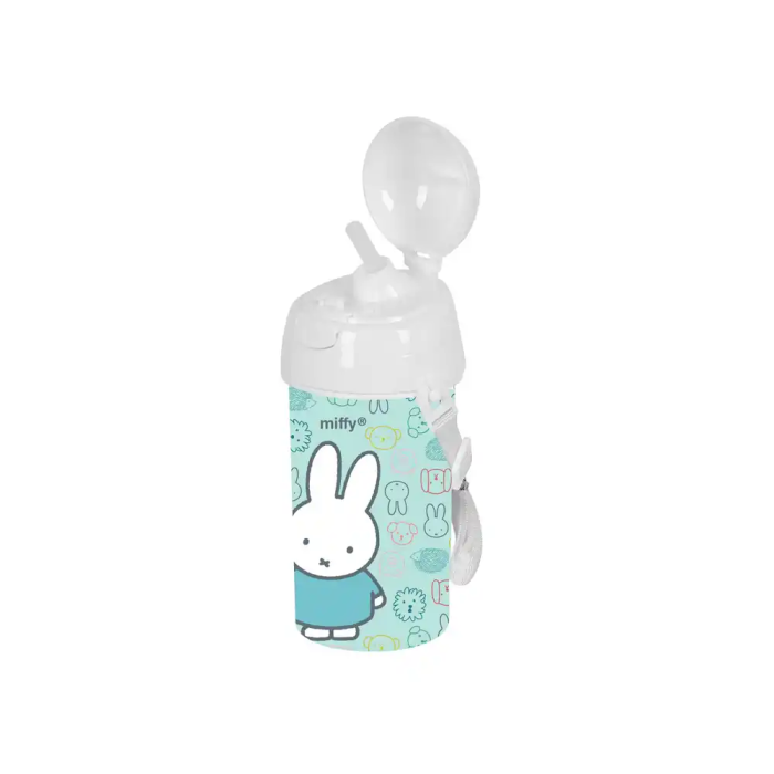 Safta Botella 500 ml con Pajita Miffy "Friends" Apertura Automática 1