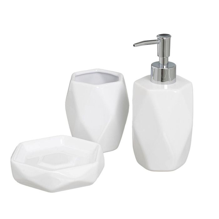 Set de Baño Blanco Cerámica 23,5 x 8 x 23,5 cm