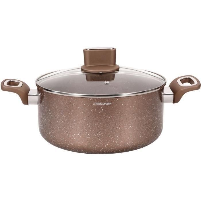 Arthur Martin AM5531 Olla de Aluminio de 28 cm con Tapa de Vidrio, Compatible con Inducción y Todas las Fuentes de Calor 4 Arthur Martin AM5531 Olla de Aluminio de 28 cm con Tapa de Vidrio, Compatible con Inducción y Todas las Fuentes de Calor 4