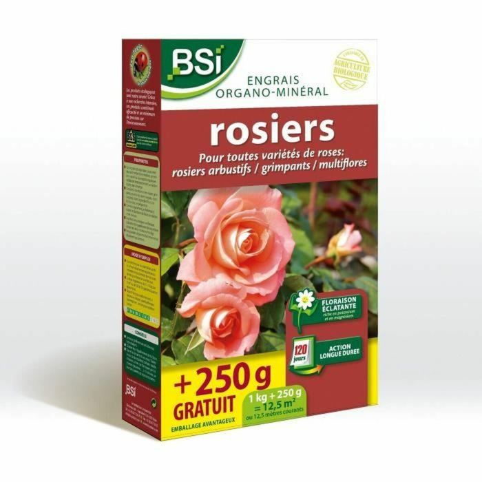 Bsi Abono Rosales Ecológicos BSI5420046620300 Floración Brillante Acción Duradera Rinde 12,5 m²