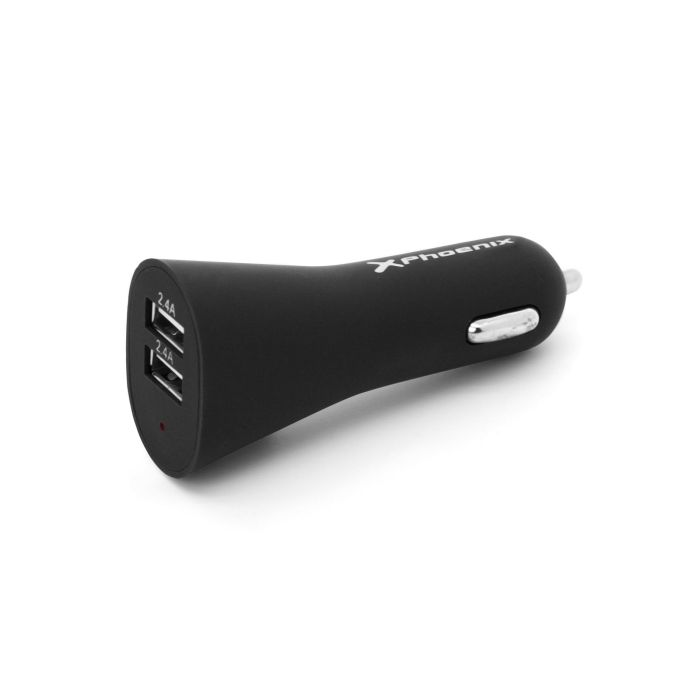 Phoenix Technologies Cargador Universal Phcarcharger2Usb Coche 5V 2 USB 4.8A Negro