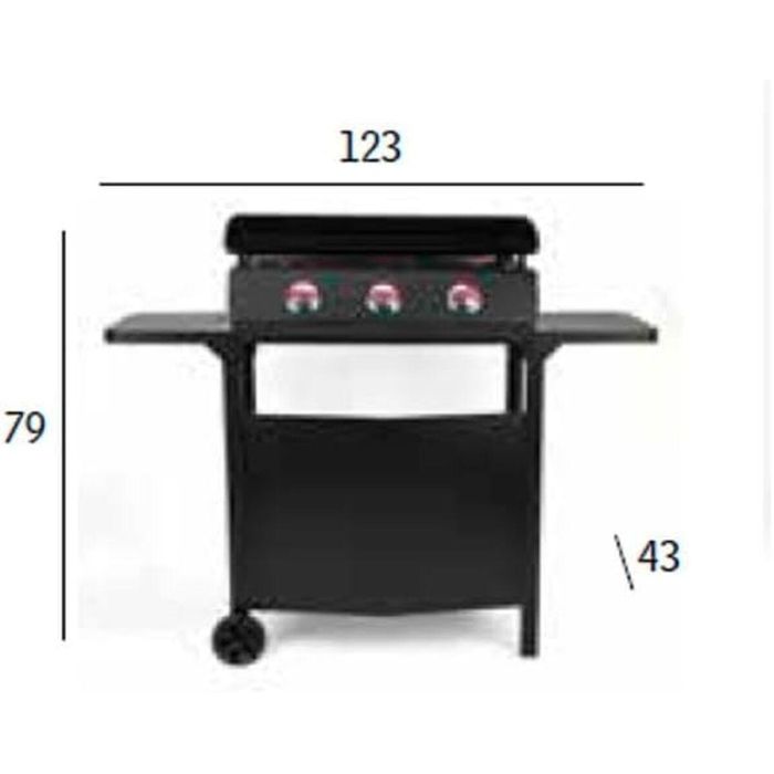 Mesa de barbacoa Vitrokitchen PGT335N