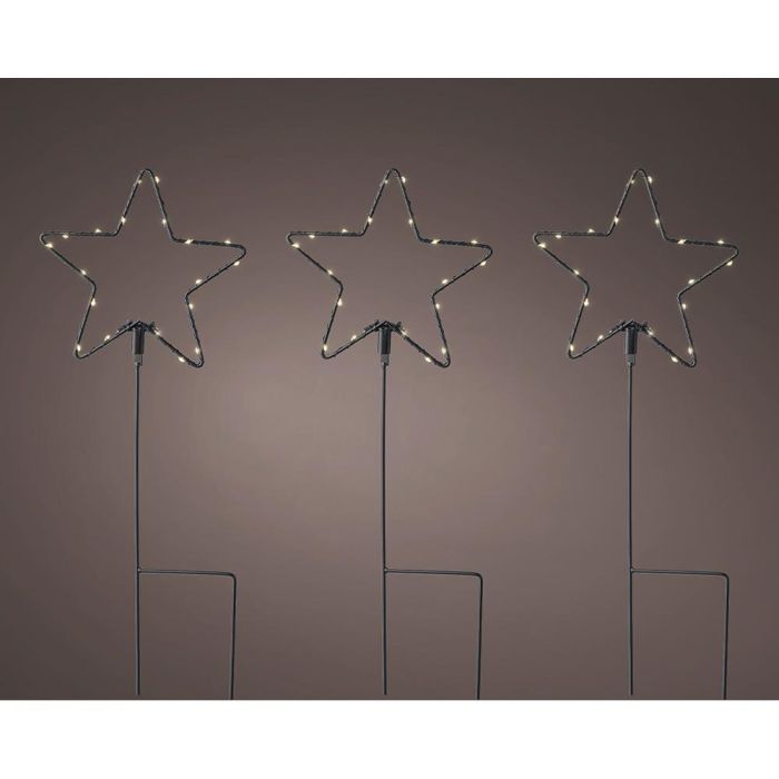 Luz decorativa estacas estrellas microled, ø15 x 42,5 cm