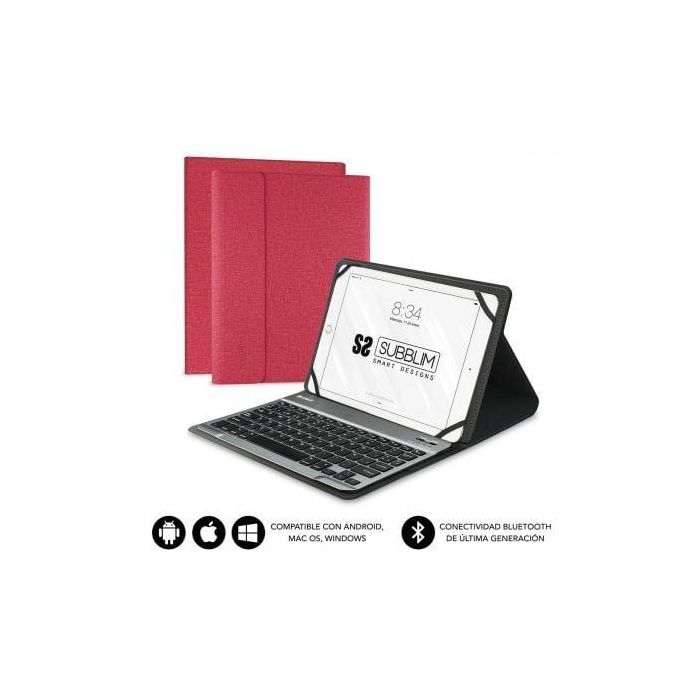 SUBBLIM Funda Tablet KEYTAB PRO BLUETOOTH 10,1" Red 0 SUBBLIM Funda Tablet KEYTAB PRO BLUETOOTH 10,1" Red 0
