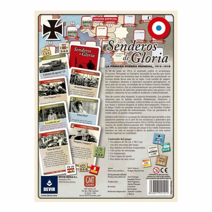 Devir Senderos de Gloria Juego de Mesa Estrategia Primera Guerra Mundial Castellano 3 Devir Senderos de Gloria Juego de Mesa Estrategia Primera Guerra Mundial Castellano 3