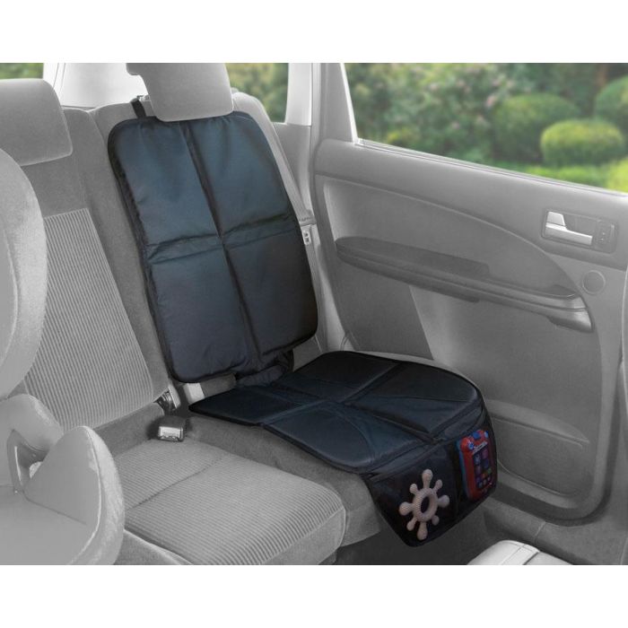 KioKids Protector Asiento Coche Completo Trasero Acolchado Antideslizante con Bolsillos para Sillas de Bebé +0 Meses Negro 0 KioKids Protector Asiento Coche Completo Trasero Acolchado Antideslizante con Bolsillos para Sillas de Bebé +0 Meses Negro 0
