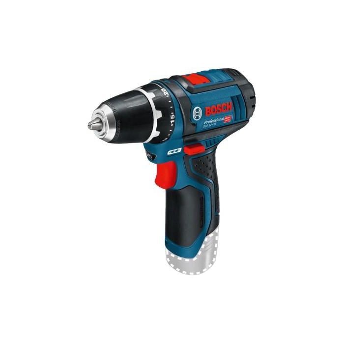 Bosch Professional Taladro Atornillador de Pistola GSR 12V-15, 12V 1300 RPM, para Perforar y Atornillar en Madera y Acero