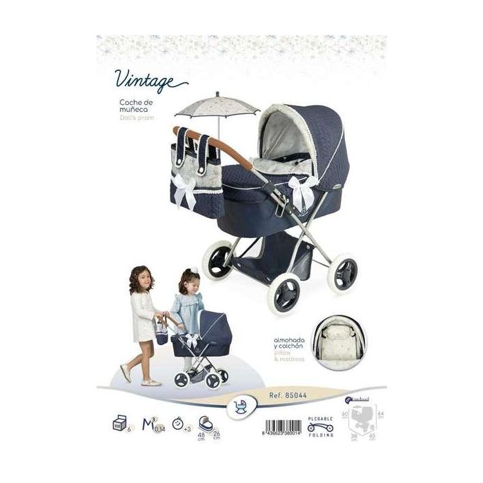 Decuevas Coche de Muñeca Plegable Vintage con Sombrilla 38x65x60cm 10