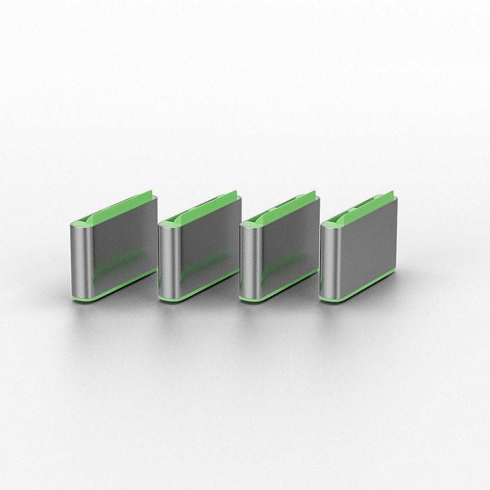 Lindy USB Type C Port Blocker Key - Pack of 4 Blockers, Green 1 Lindy USB Type C Port Blocker Key - Pack of 4 Blockers, Green 1