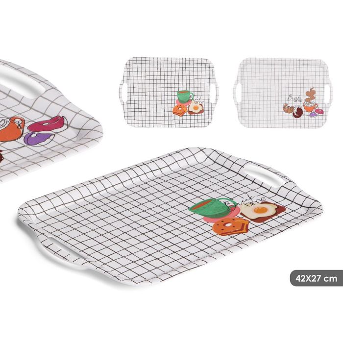 Bandeja de Melamina Kinvara 42x27 cm - Surtidos Break, Varios Colores (18 Unidades) Bandeja de Melamina Kinvara 42x27 cm - Surtidos Break, Varios Colores (18 Unidades)