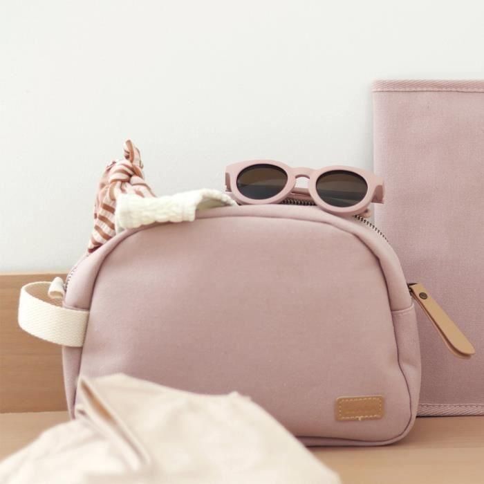 Beaba BEA3384349403119 Neceser bebé de lona rosa empolvado 4