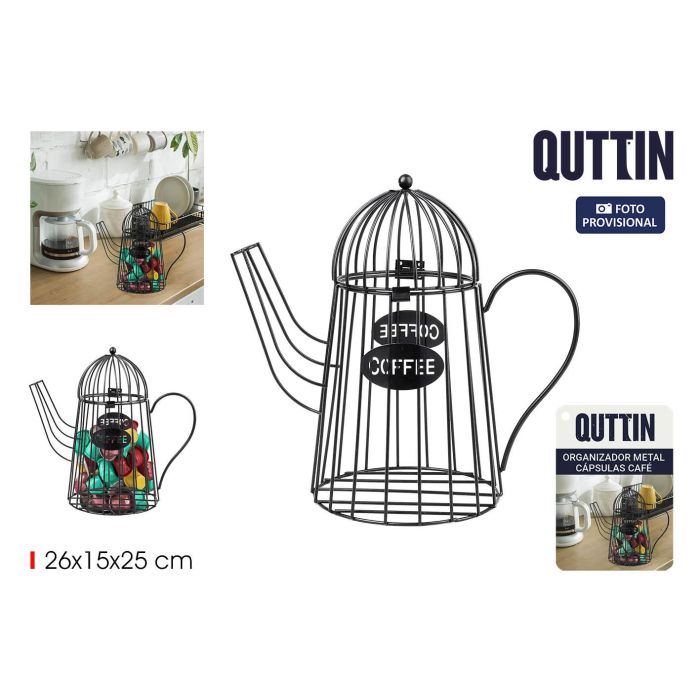 Organizador Metálico para Cápsulas de Café y Tetera Quttin - Inde (8 Unidades) Organizador Metálico para Cápsulas de Café y Tetera Quttin - Inde (8 Unidades)
