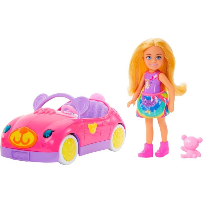 Muñeca Barbie Chelsea Con Coche Rosa Hxn05 Mattel 1