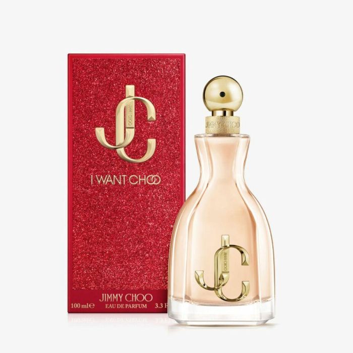 Jimmy Choo I WANT CHOO Eau de Parfum para Mujer - Fragancia Floral Intensa con Notas de Vainilla y Melocotón, Vaporizador 100 ml