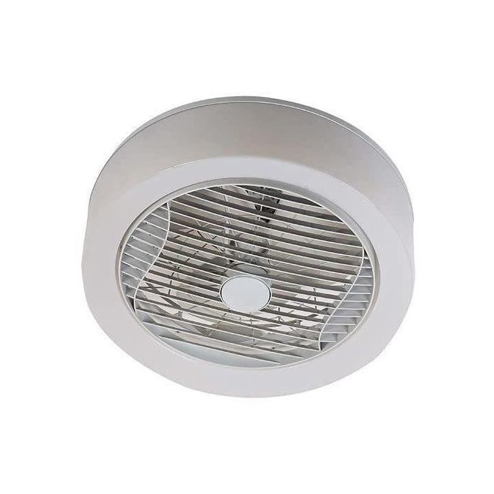 Corona de luz de aire - Ventilador de techo blanco Ø40cm 95W con corona de iluminación LED 1 Corona de luz de aire - Ventilador de techo blanco Ø40cm 95W con corona de iluminación LED 1