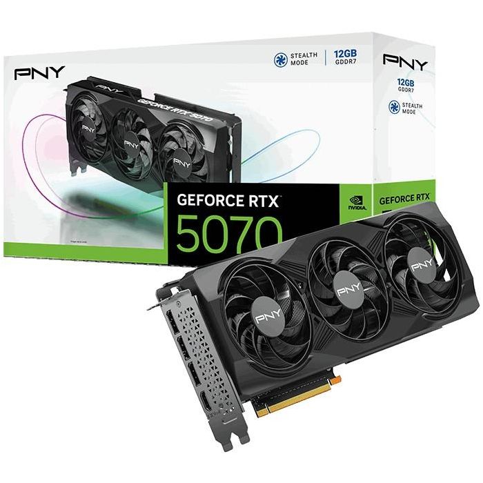 PNY Tarjeta Gráfica GeForce RTX 5070 12GB GDDR7 PCI Express x16 5.0 9 PNY Tarjeta Gráfica GeForce RTX 5070 12GB GDDR7 PCI Express x16 5.0 9