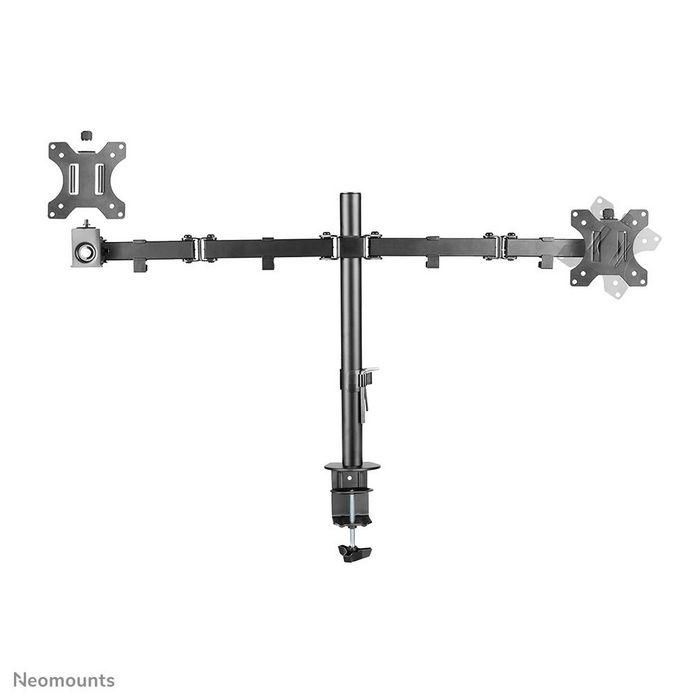 Neomounts Full Motion Dual Desk Mount (Clamp & Grommet) For Two 10-32" Monitor Screens, Height Adjustable - Black 8 Neomounts Full Motion Dual Desk Mount (Clamp & Grommet) For Two 10-32" Monitor Screens, Height Adjustable - Black 8