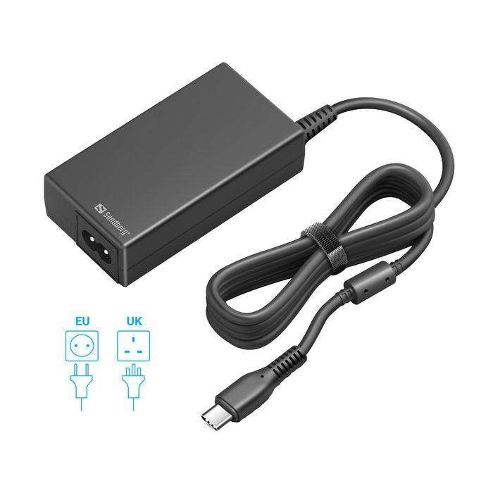 Sandberg PD65W Cargador USB-C 65W Carga Rápida para Smartphones, Tablets y Portátiles con Cable USB-C, Enchufes EU y UK 0 Sandberg PD65W Cargador USB-C 65W Carga Rápida para Smartphones, Tablets y Portátiles con Cable USB-C, Enchufes EU y UK 0