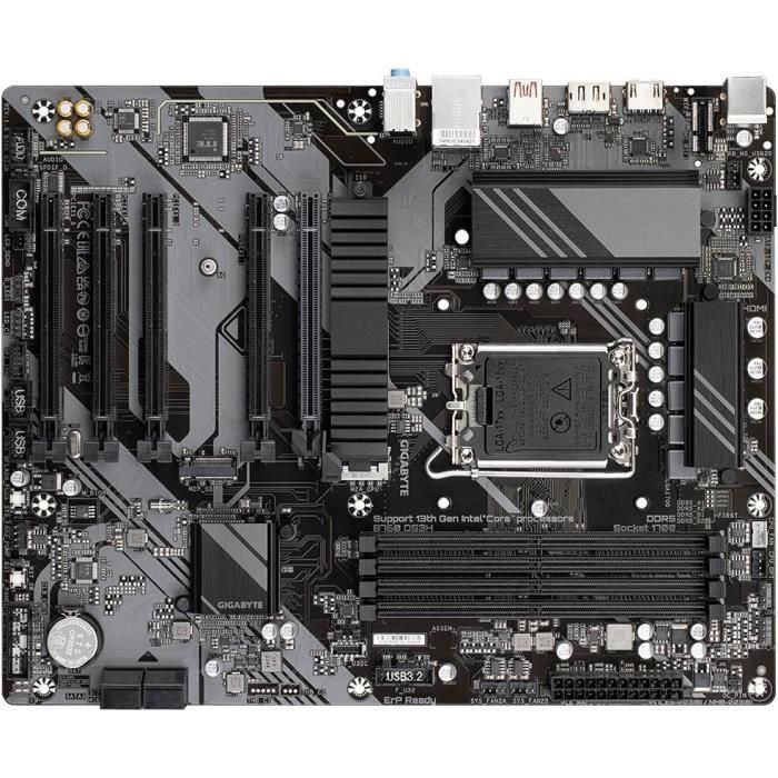 GIGABYTE GIG1688241533692 Placa base B760 DS3H compatible con Intel 14ª Gen DDR5 hasta 7600 MHz 2x PCIe 4.0 M.2 3 GIGABYTE GIG1688241533692 Placa base B760 DS3H compatible con Intel 14ª Gen DDR5 hasta 7600 MHz 2x PCIe 4.0 M.2 3